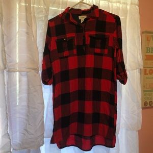 Old Navy Girl Size 8 Buffalo 🐃 Plaid Red/Black